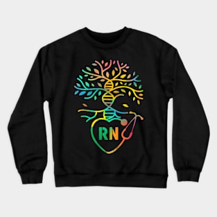 RN DNA Tee Registered Nurse DNA Tree Life Crewneck Sweatshirt